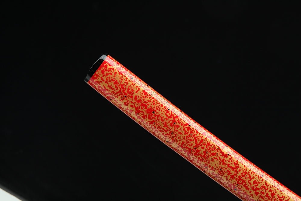 Katana Fish Splash Flame Grain Damascus Steel Clay Tempered 紅龍門 | KatanaSwordArt Katana For Sale 2025
