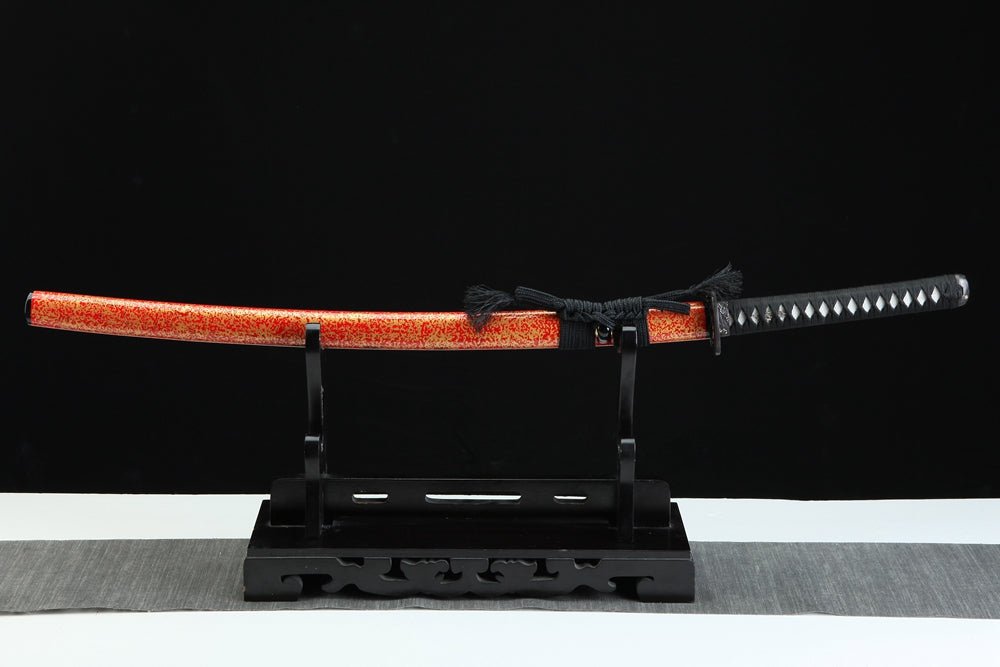 Katana Fish Splash Flame Grain Damascus Steel Clay Tempered 紅龍門 | KatanaSwordArt Katana For Sale 2025