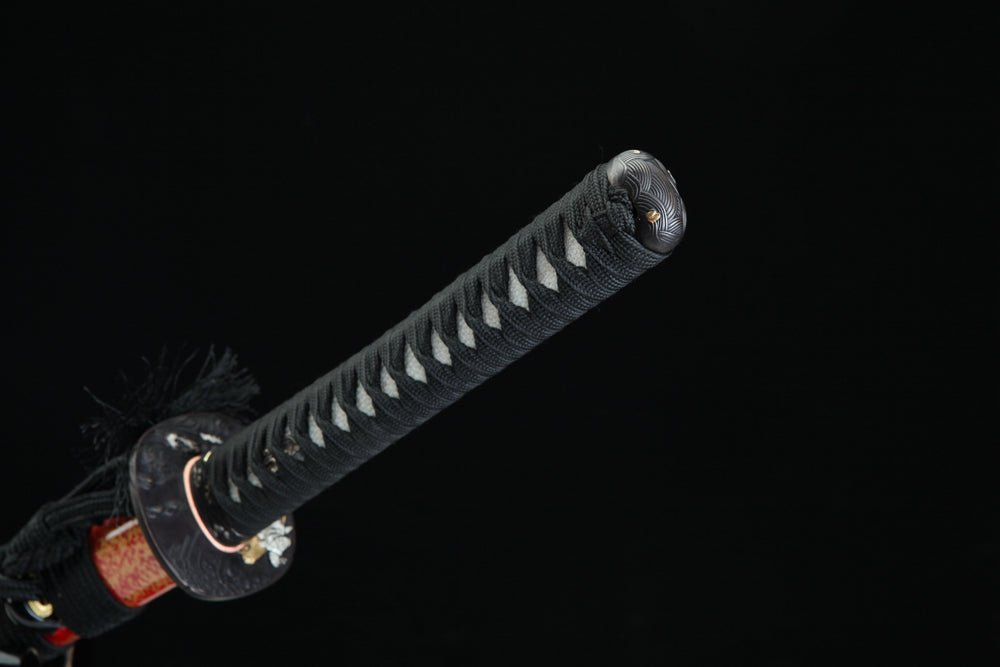 Katana Fish Splash Flame Grain Damascus Steel Clay Tempered 紅龍門 | KatanaSwordArt Katana For Sale 2025