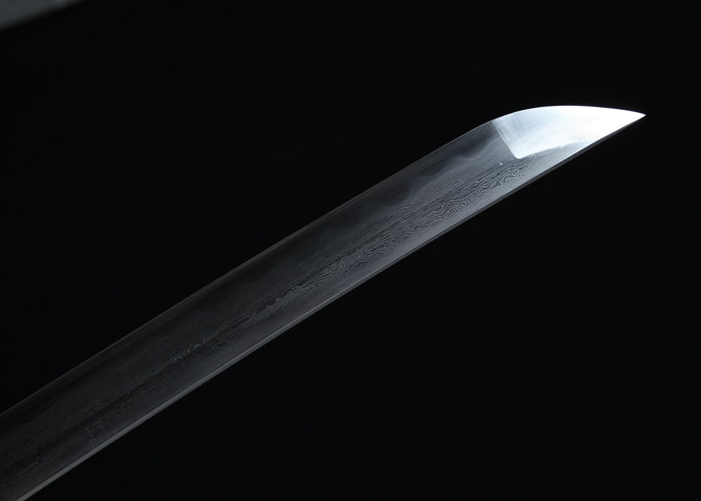 Katana Fish Splash Flame Grain Damascus Steel Clay Tempered 紅龍門 | KatanaSwordArt Katana For Sale 2025