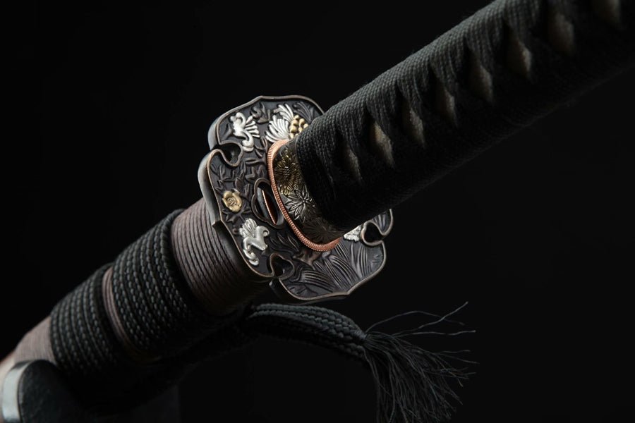 Katana Golden Aster Damascus Folded Wenge 金菊 | KatanaSwordArt Katana For Sale 2025