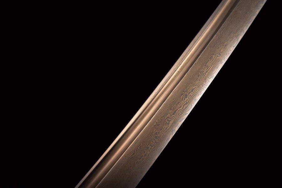 Katana Golden Jinzhu Damascus Folded Red 金竹 | KatanaSwordArt Katana For Sale 2025