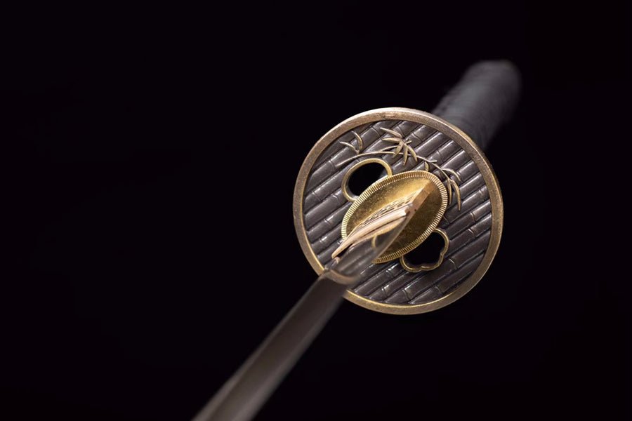 Katana Golden Jinzhu Damascus Folded Red 金竹 | KatanaSwordArt Katana For Sale 2025