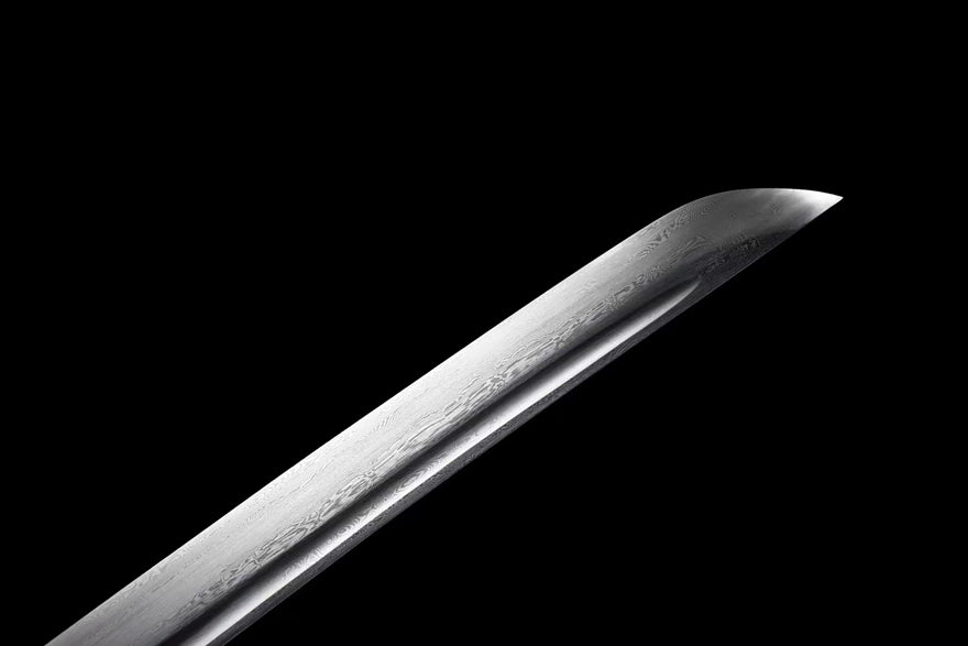 Katana Gushen Damascus Folded Steel Black Saya 古神 | KatanaSwordArt Katana For Sale 2025