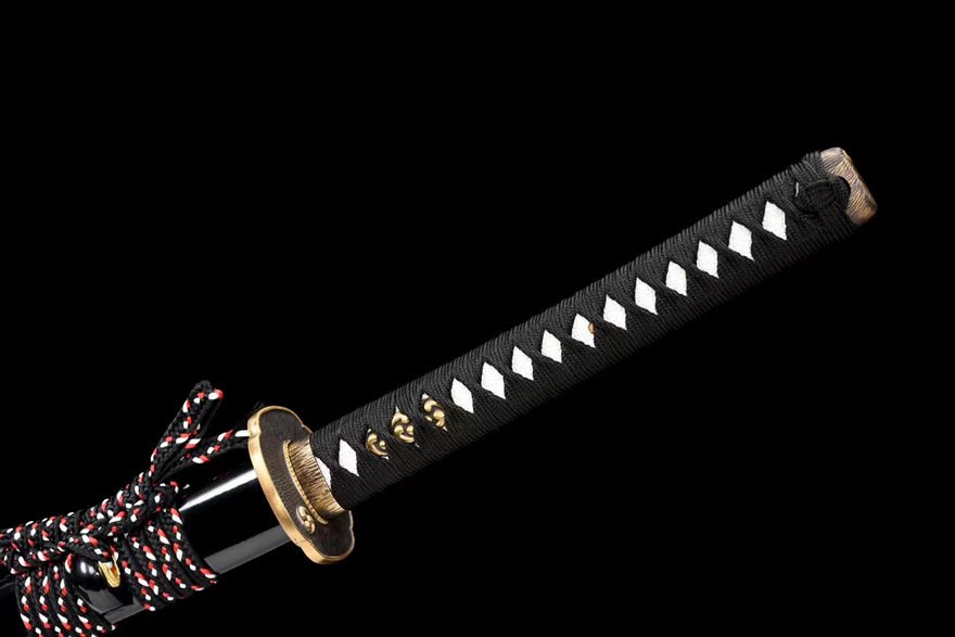 Katana Gushen Damascus Folded Steel Black Saya 古神 | KatanaSwordArt Katana For Sale 2025