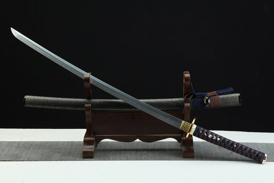 Katana Hane T10 High Carbon Steel Black Saya 千羽 | KatanaSwordArt Katana For Sale
