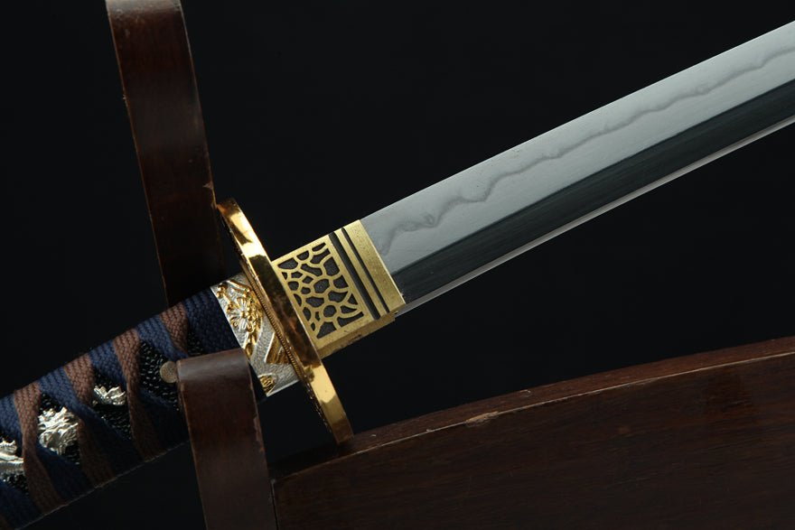 Katana Hane T10 High Carbon Steel Black Saya 千羽 | KatanaSwordArt Katana For Sale