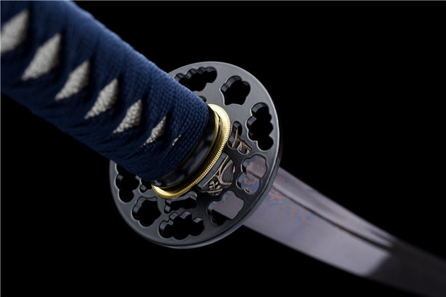 Katana HanXiang Damascus Folded Steel Blue Blade 寒香 | KatanaSwordArt Katana For Sale