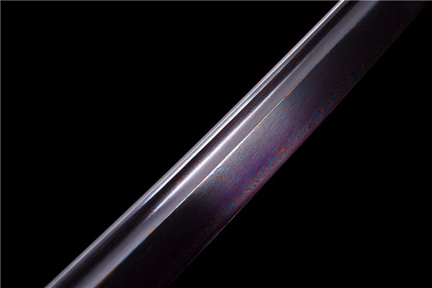 Katana HanXiang Damascus Folded Steel Blue Blade 寒香 | KatanaSwordArt Katana For Sale