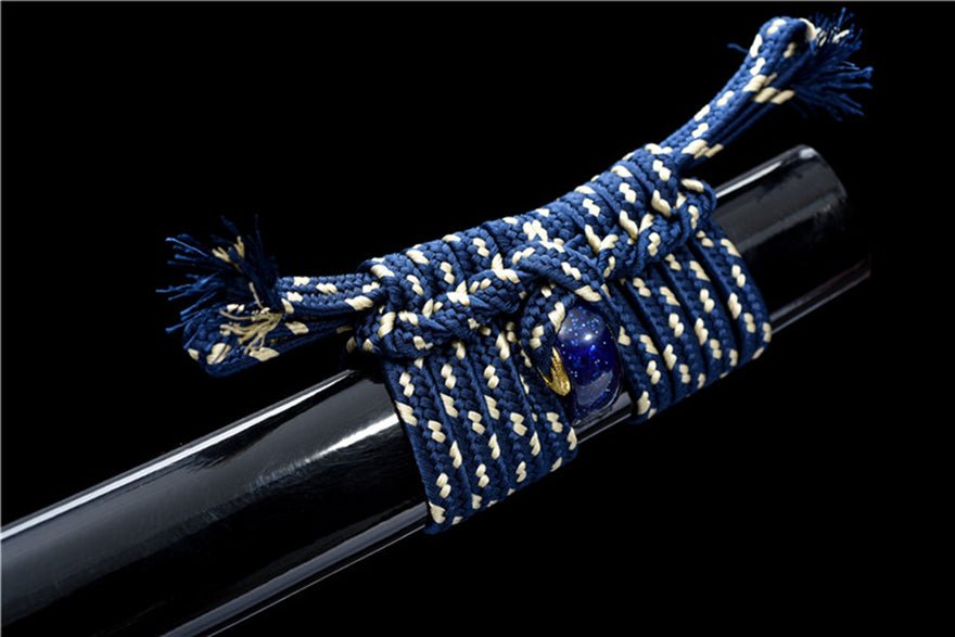 Katana HanXiang Damascus Folded Steel Blue Blade 寒香 | KatanaSwordArt Katana For Sale