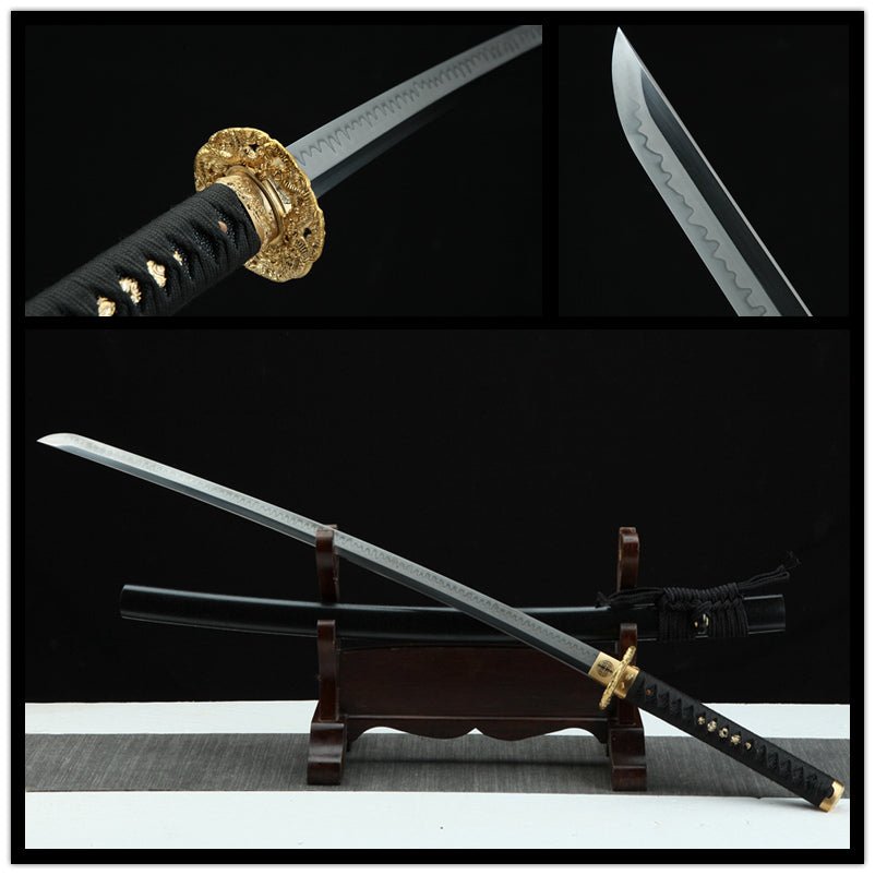 Katana Heilong T10 Clay Tempered Black Saya 黑龍 | KatanaSwordArt Katana For Sale 2025