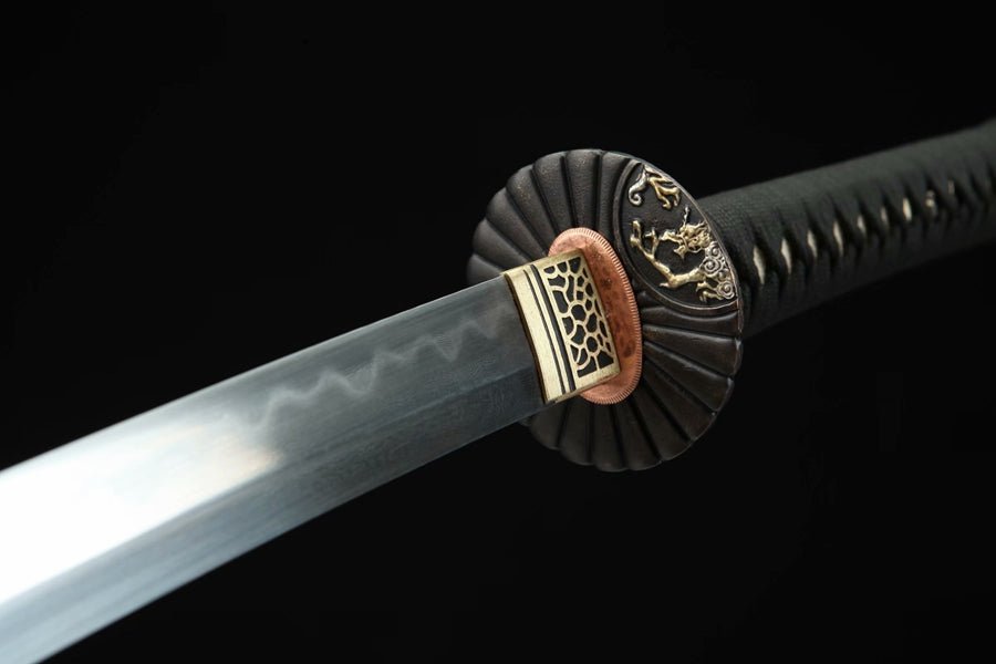 Katana Heronsbill Flame Grain Damascus Steel Clay Tempered 火花 | KatanaSwordArt Katana For Sale 2025