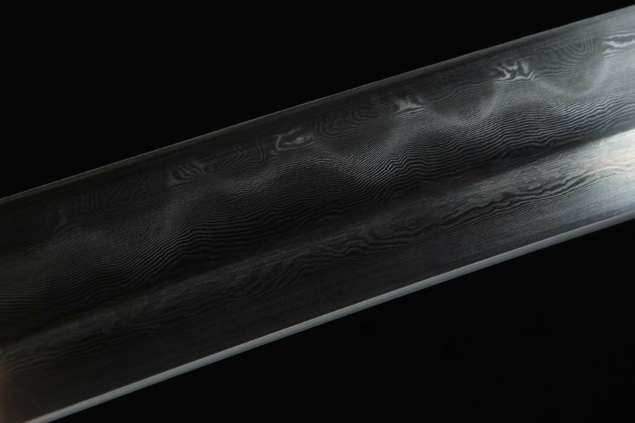 Katana Heronsbill Flame Grain Damascus Steel Clay Tempered 火花 | KatanaSwordArt Katana For Sale 2025