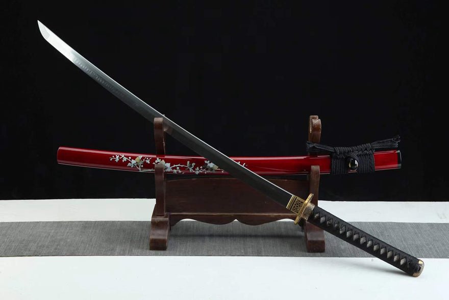 Katana Hong Chrysanthemum 1095 Carbon Clay Tempered Red Saya 紅菊 | KatanaSwordArt Katana For Sale 2025