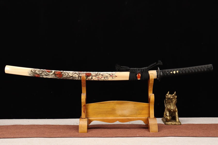 Katana Horrors Spring Steel Yellow Rose Saya 黑妖 | KatanaSwordArt Katana For Sale 2025
