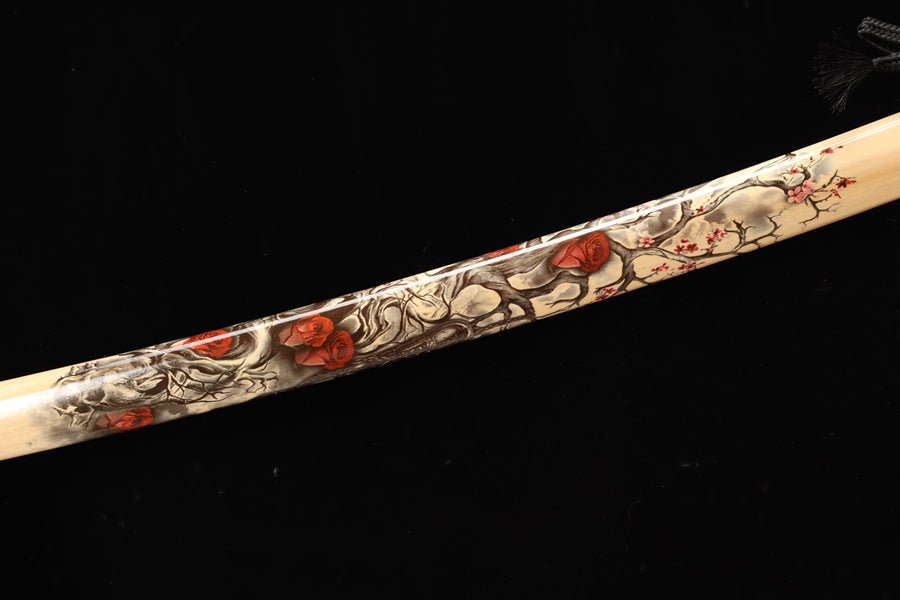 Katana Horrors Spring Steel Yellow Rose Saya 黑妖 | KatanaSwordArt Katana For Sale 2025