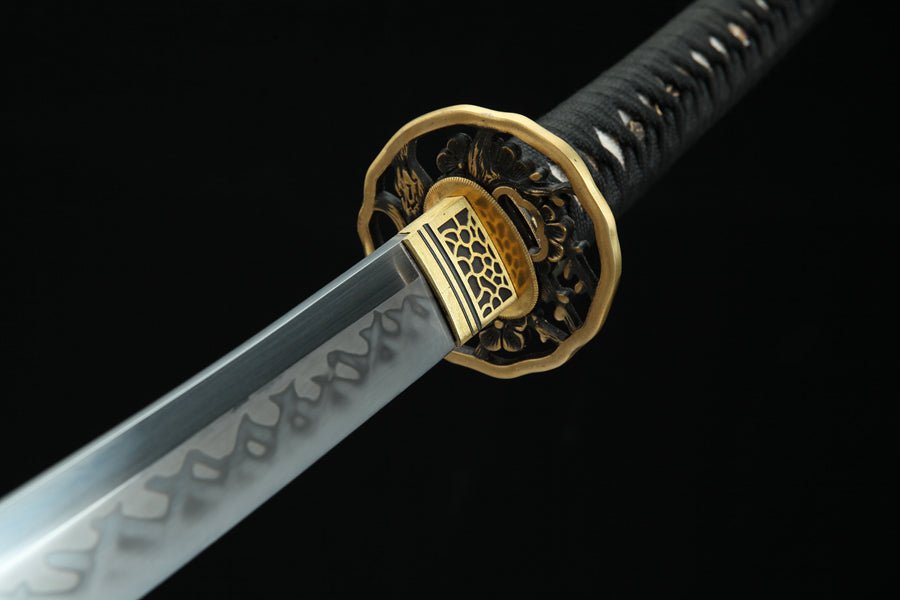 Katana Jiaocha T10 Clay Tempered Yellow Saya 交叉 | KatanaSwordArt Katana For Sale 2025