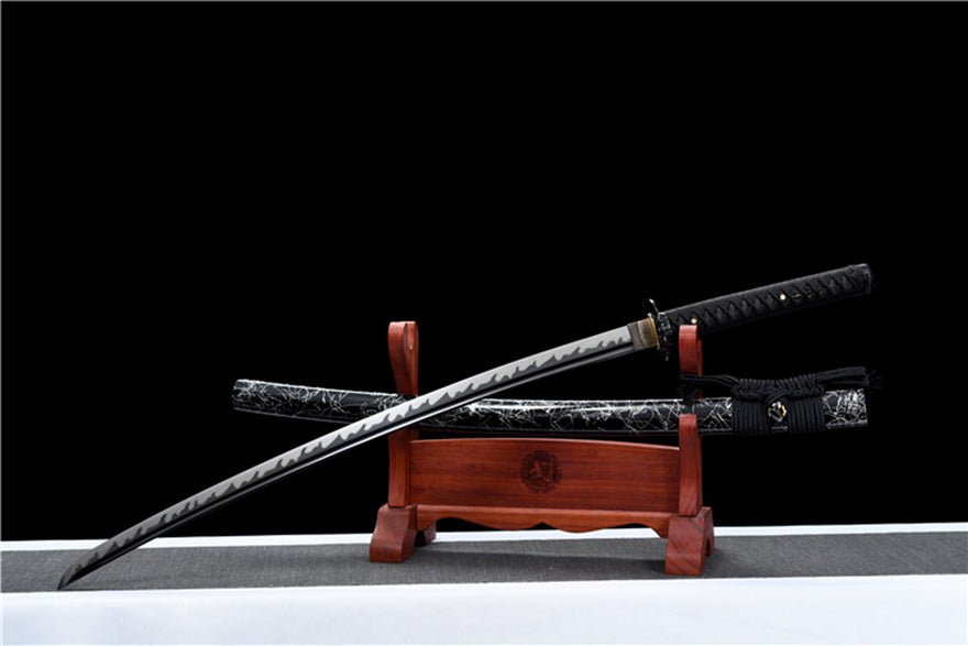 Katana LangRen Manganese Steel Black Blade 浪人 | KatanaSwordArt Katana For Sale