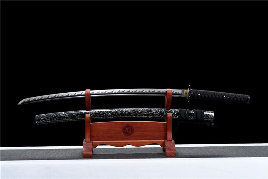 Katana LangRen Manganese Steel Black Blade 浪人 | KatanaSwordArt Katana For Sale
