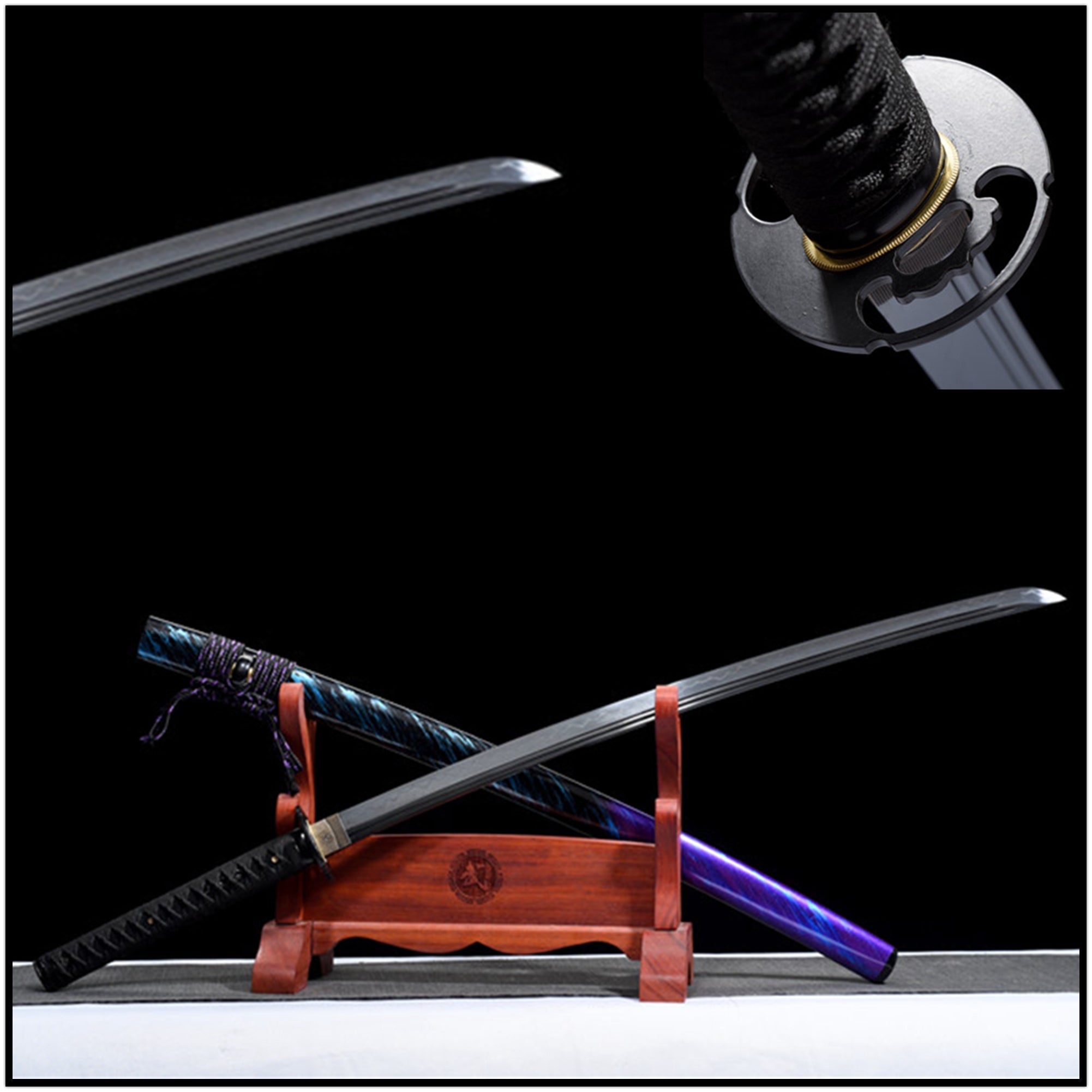 Katana LieHun T10 Clay Tempered Blue Saya 獵魂 | KatanaSwordArt Katana For Sale 2025