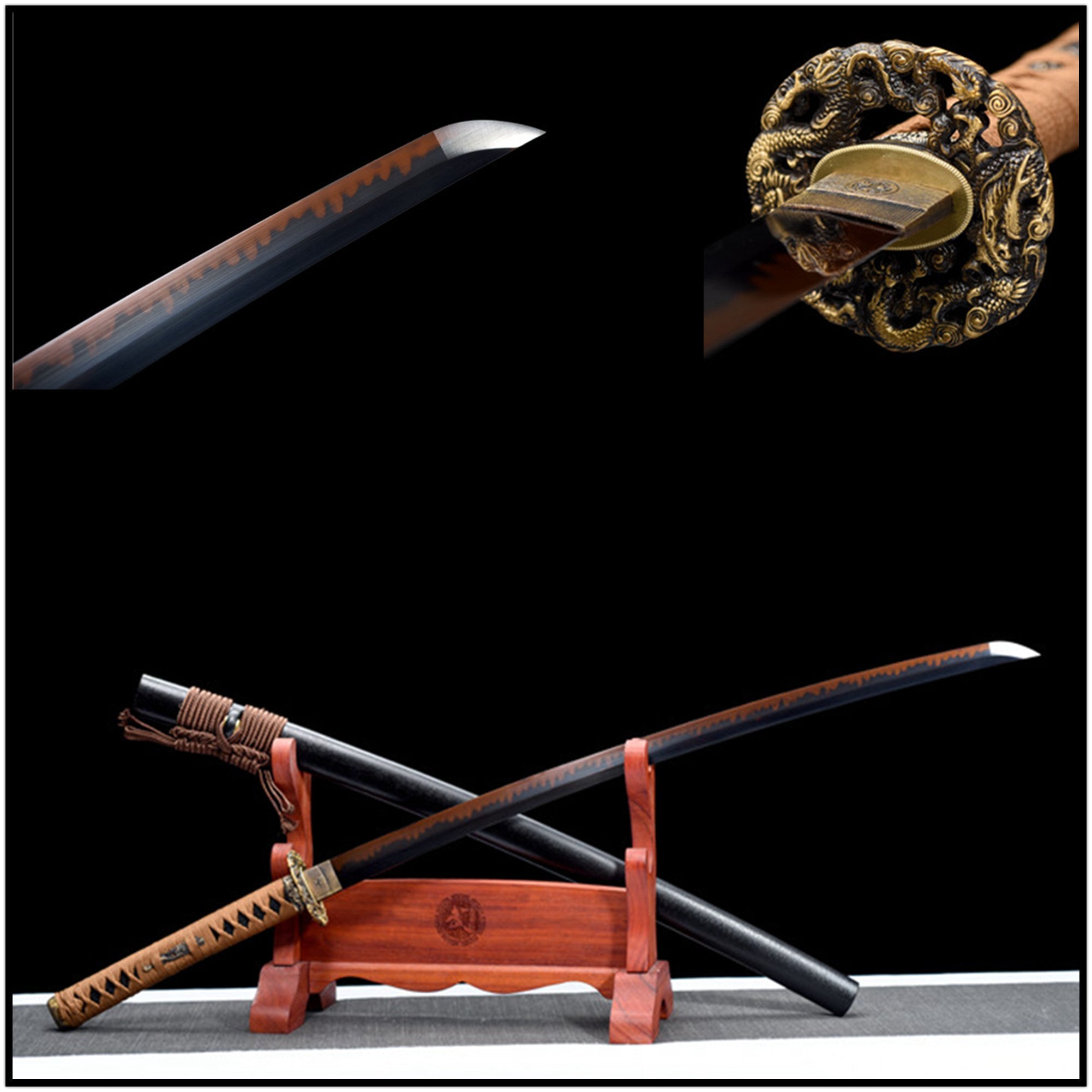 Katana Longyin T10 Clay Tempered Black Blade 龍吟 | KatanaSwordArt Katana For Sale 2025