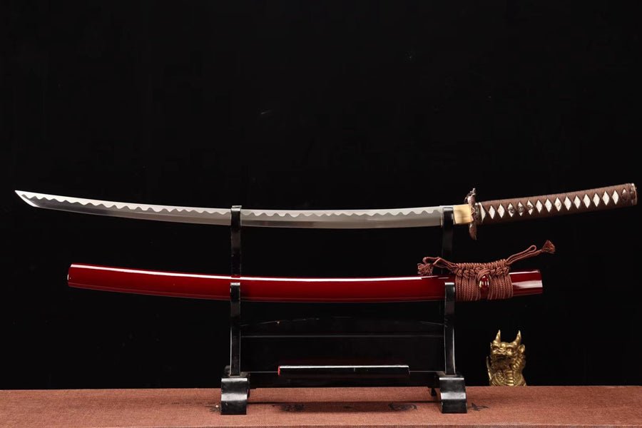 Katana Kenshin Reverse Blade Manganese Steel Red Saya 逆刃 | KatanaSwordArt Katana For Sale 2025