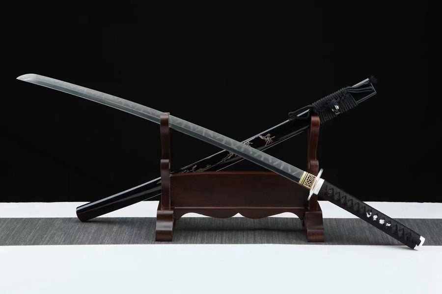 Katana Meishao T10 Clay Tempered Silver Tsuba 梅梢 | KatanaSwordArt Katana For Sale 2025