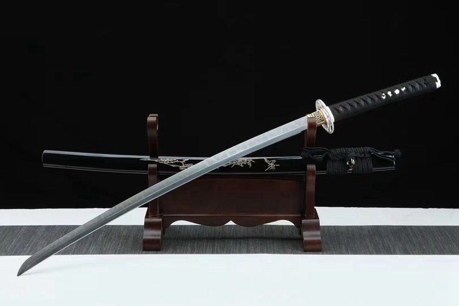 Katana Meishao T10 Clay Tempered Silver Tsuba 梅梢 | KatanaSwordArt Katana For Sale 2025