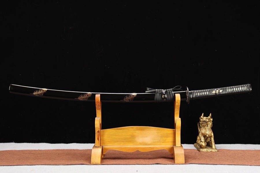 Katana Mingwang Damascus Folded Black 冥王 | KatanaSwordArt Katana For Sale 2025