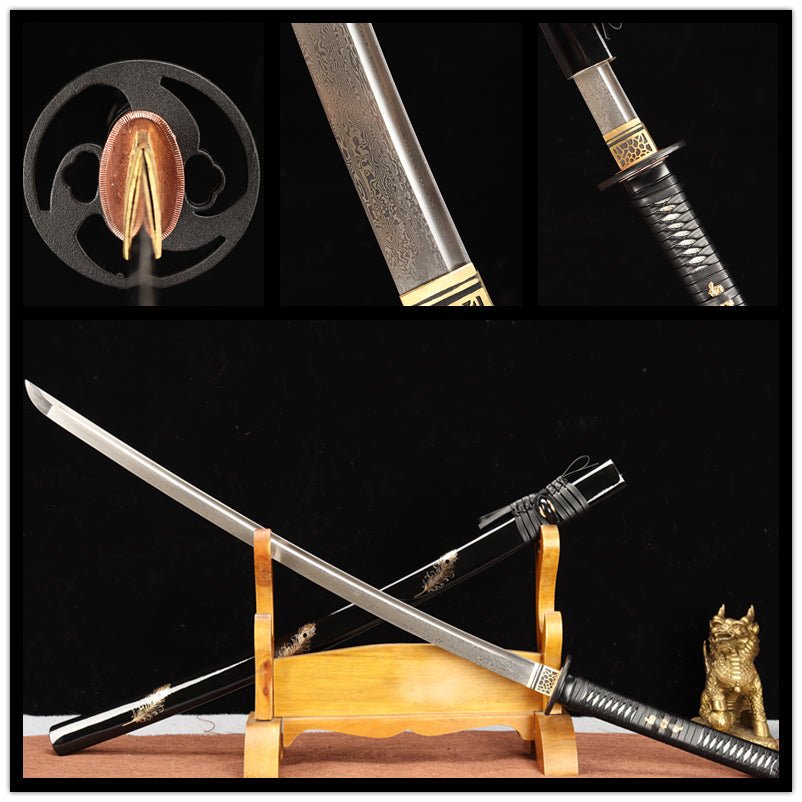 Katana Mingwang Damascus Folded Black 冥王 | KatanaSwordArt Katana For Sale 2025