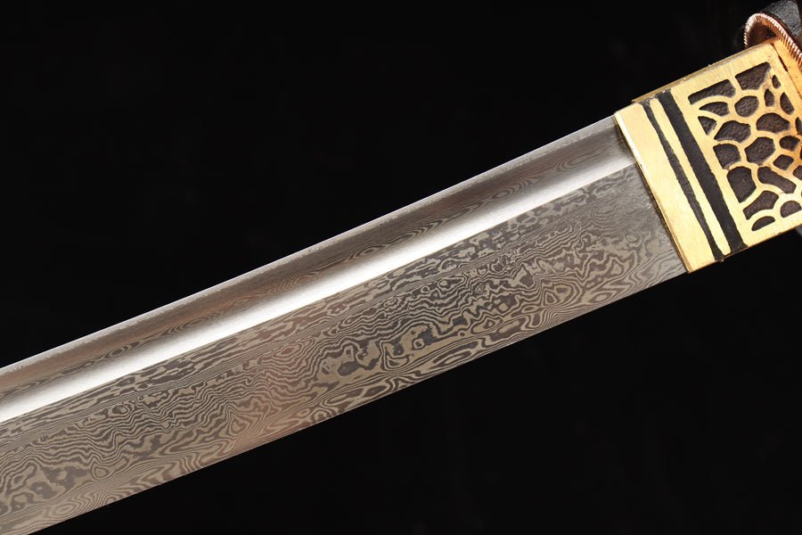 Katana Mingwang Damascus Folded Black 冥王 | KatanaSwordArt Katana For Sale 2025