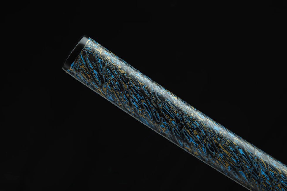Katana Plum Blossom Blue Flame Damascus Folded Blade 藍梅 | KatanaSwordArt Katana For Sale 2025