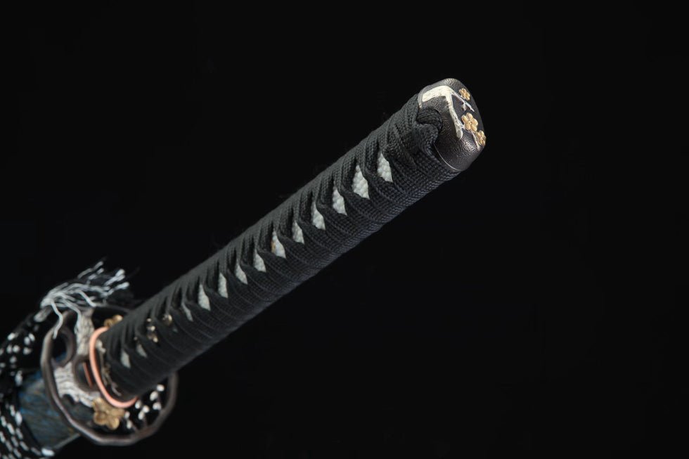 Katana Plum Blossom Blue Flame Damascus Folded Blade 藍梅 | KatanaSwordArt Katana For Sale 2025