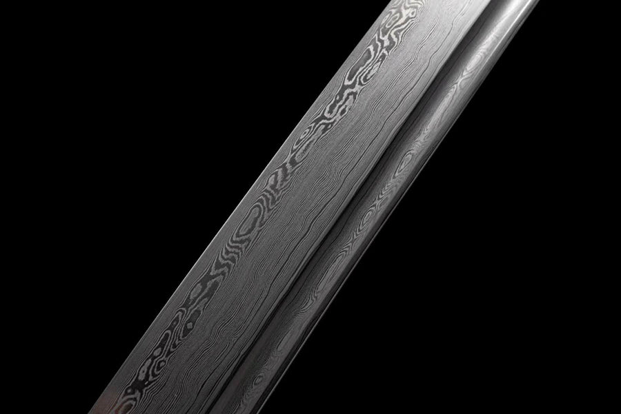 Katana Pofeng Damascus Folded Black Saya 破風 | KatanaSwordArt Katana For Sale 2025