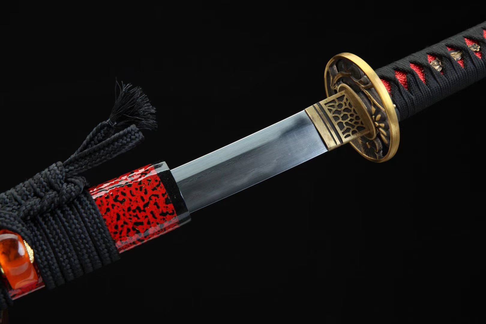 Katana Red Plum Damascus Steel Clay Tempered 梅贊 | KatanaSwordArt Katana For Sale