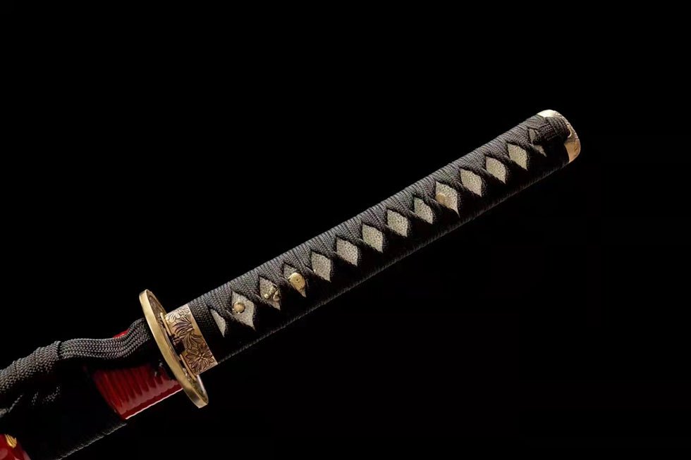 Katana Red Rose T10 Clay Tempered Steel Red Saya 紅枚 | KatanaSwordArt Katana For Sale 2025