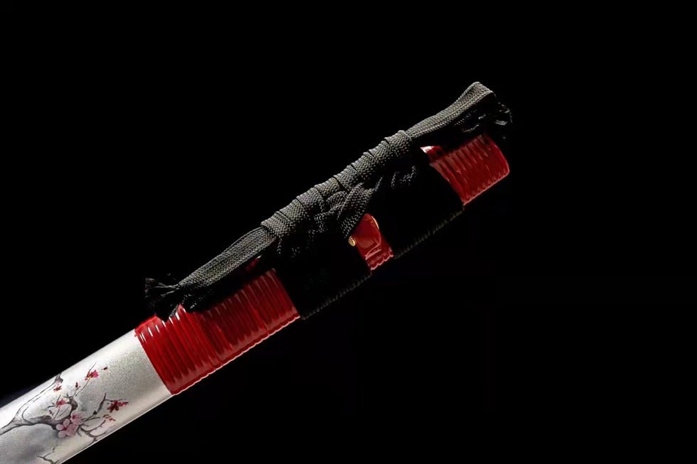 Katana Red Rose T10 Clay Tempered Steel Red Saya 紅枚 | KatanaSwordArt Katana For Sale 2025