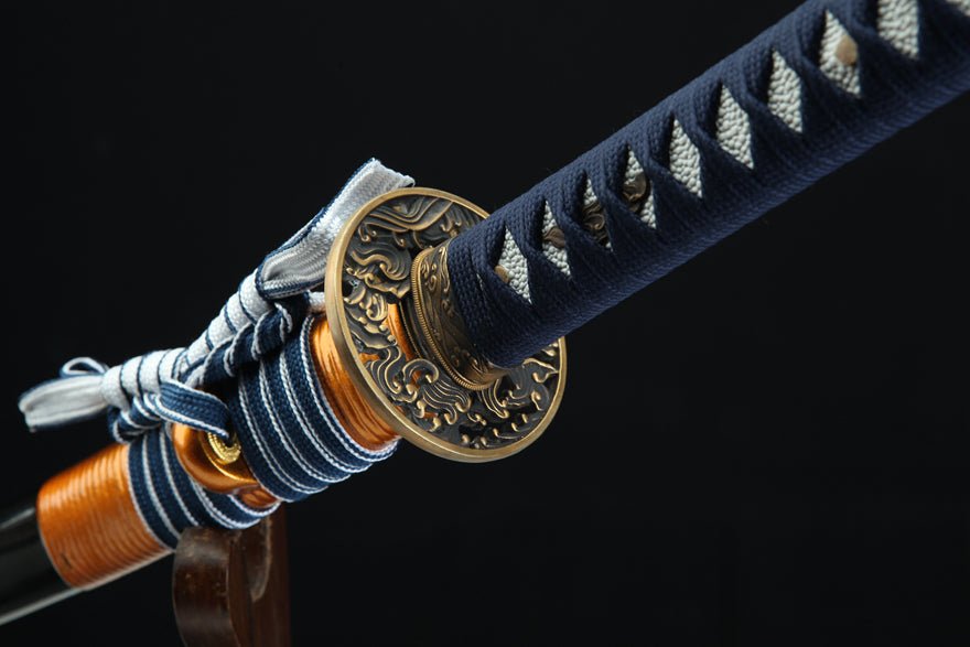 Katana Sea Wave 1095 High Carbon Clay Tempered Steel Black Saya 海浪 | KatanaSwordArt Katana For Sale 2025