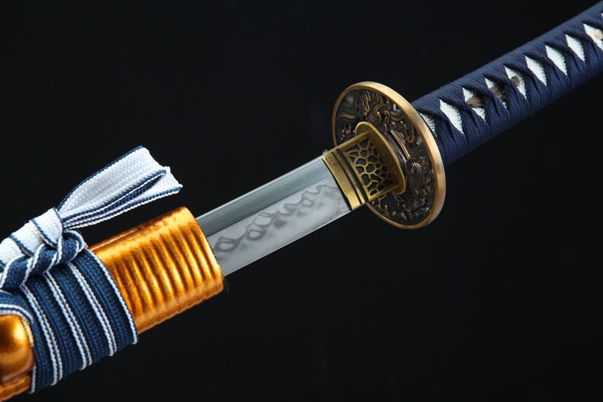 Katana Sea Wave 1095 High Carbon Clay Tempered Steel Black Saya 海浪 | KatanaSwordArt Katana For Sale 2025