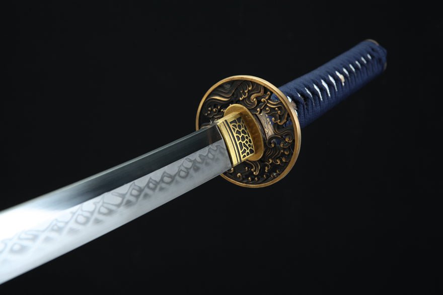 Katana Sea Wave 1095 High Carbon Clay Tempered Steel Black Saya 海浪 | KatanaSwordArt Katana For Sale 2025