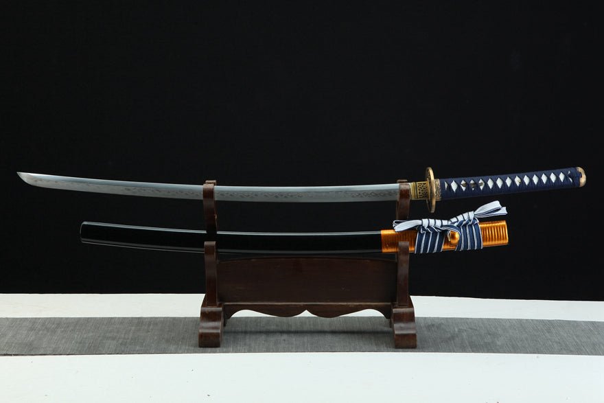 Katana Sea Wave 1095 High Carbon Clay Tempered Steel Black Saya 海浪 | KatanaSwordArt Katana For Sale 2025
