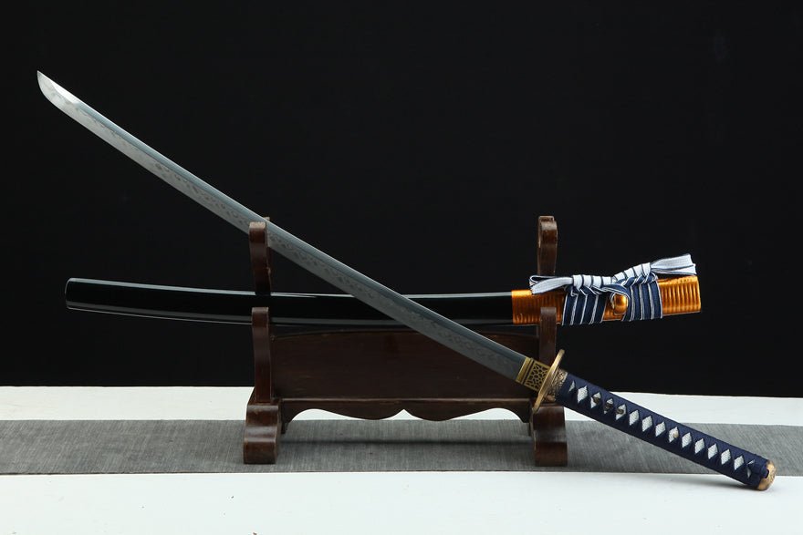 Katana Sea Wave 1095 High Carbon Clay Tempered Steel Black Saya 海浪 | KatanaSwordArt Katana For Sale 2025