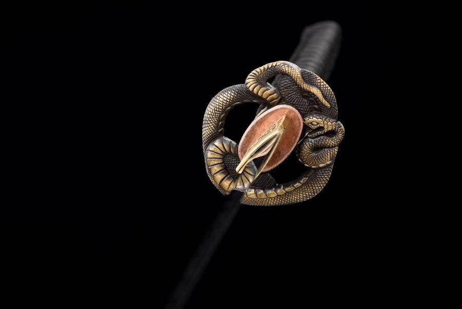 Katana Serpent T10 Clay Tempered Black Saya 大蛇 | KatanaSwordArt Katana For Sale 2025