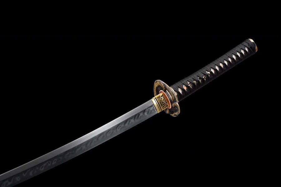 Katana Serpent T10 Clay Tempered Black Saya 大蛇 | KatanaSwordArt Katana For Sale 2025