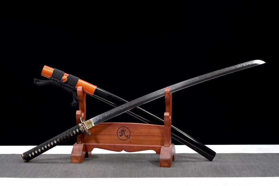 Katana Serpent T10 Clay Tempered Black Saya 大蛇 | KatanaSwordArt Katana For Sale 2025