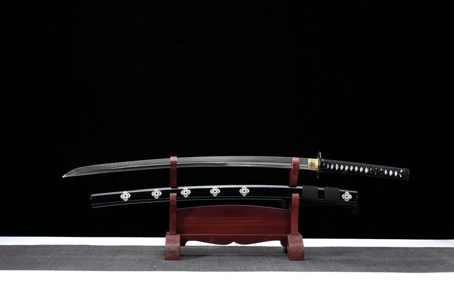 Katana Shuixinzi T10 Clay Tempered Black Saya 水心子 | KatanaSwordArt Katana For Sale