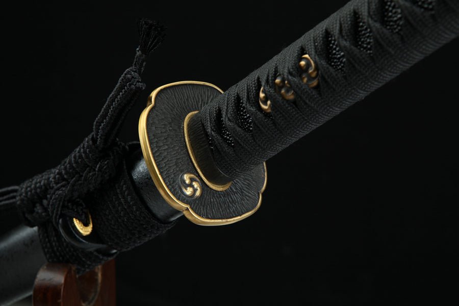 Katana Shuye T10 Clay Tempered Black Saya 樹葉 | KatanaSwordArt Katana For Sale