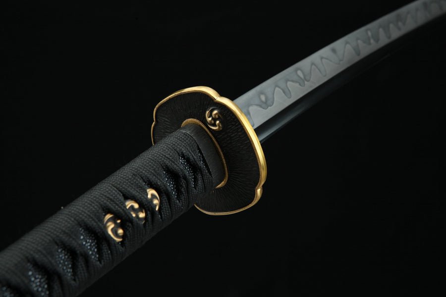 Katana Shuye T10 Clay Tempered Black Saya 樹葉 | KatanaSwordArt Katana For Sale