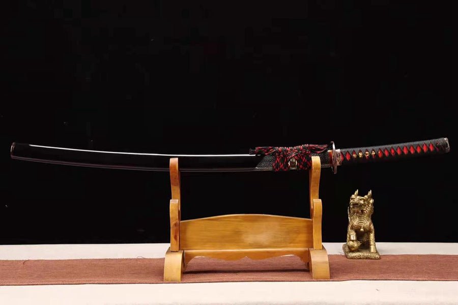 Katana Spear Dragon T10 Clay Tempered Black Saya 長槍 | KatanaSwordArt Katana For Sale 2025