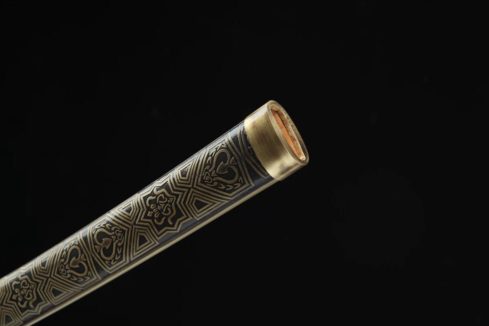 Katana Taoxin Damascus Steel Clay Tempered Brass Saya 桃心 | KatanaSwordArt Katana For Sale 2025